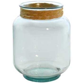 Perouges - Photophore en verre recyclé Transparent 25 cm