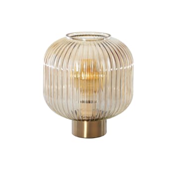 GARBO - Tischlampe Glas Gold D20cm