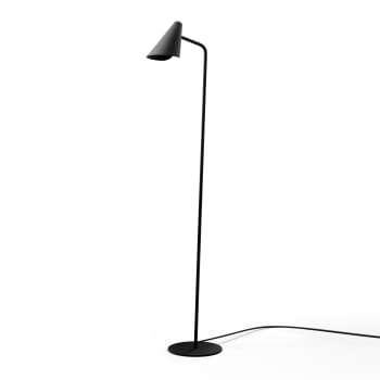 LISBOA - Lámpara de pie de metal negro arenado