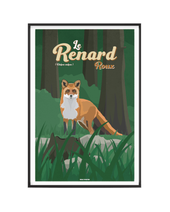 ANIMAUX - Affiche Animaux - Le Renard roux 30 x 40 cm