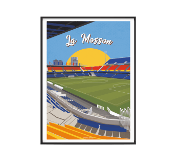 MONTPELLIER - Affiche Football - Stade de la Mosson 30 x 40 cm