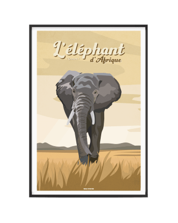 ANIMAUX - Affiche Animaux - L'Elephant d'Afrique 40 x 60 cm