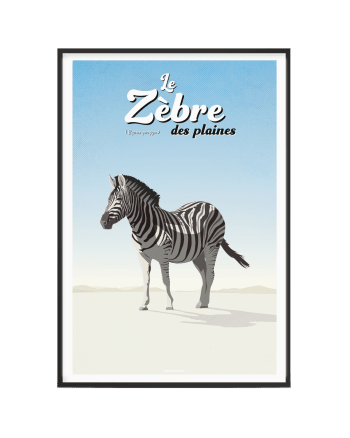 ANIMAUX - Affiche Animaux - Le Zèbre des plaines 40 x 60 cm