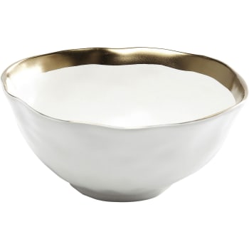 Bell - Bol en porcelaine blanche et dorée D15