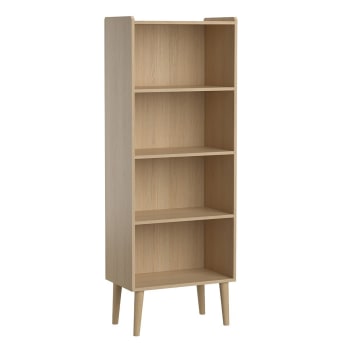 Retro - Libreria con 4 mensole effetto Rovere - H164 cm