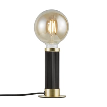 GALLOWAY - Lámpara de mesa negro y latón elegante de metal
