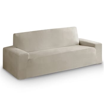 VELVET - Funda de sofá bielástica de terciopelo  beige 175 - 225