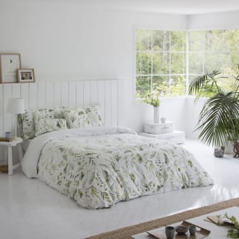 BONGO - Funda nórdica 100% algodón con estampado floral 150x220 cm