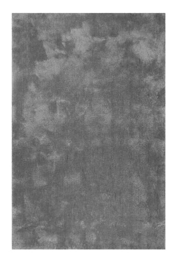 Emilia - Tappeto pelo lungo morbido in microfibra grigio scuro 70x140