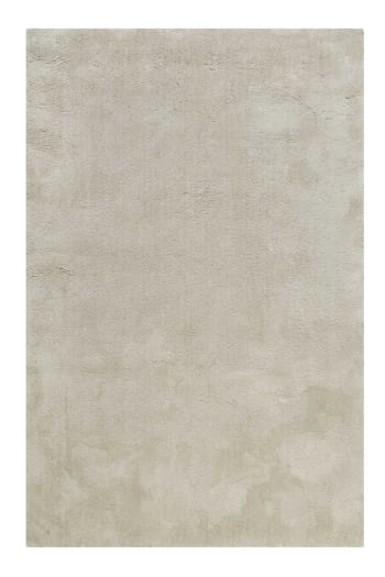 Emilia - Tapis poils longs douces microfibre gris beige 120x170