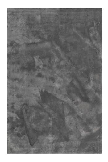 Vanessa - Tapis doux polyester microfibre gris ardoise 130x190