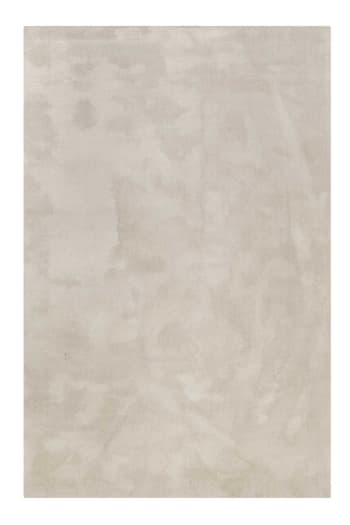 Vanessa - Tapis doux polyester microfibre beige 70x140