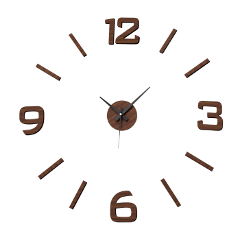 Reloj de pared de PVP y sintético  marrón