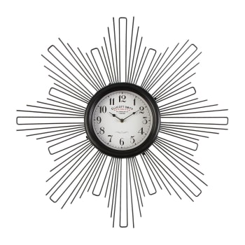 MAPUTO - Reloj de pared metal negro