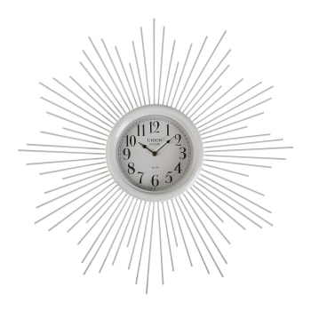 MAPUTO - Reloj de pared metal blanco