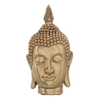 Figura de Buda de resina dorada