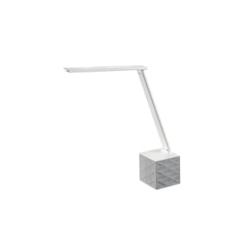 PODIUM - Lampada da scrivania moderna led bianca con porta USB  e altoparlante