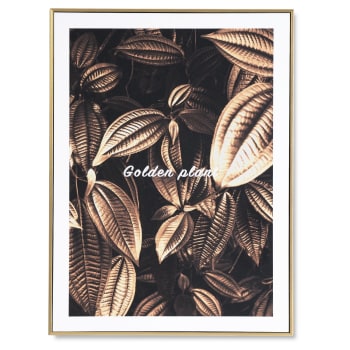 GOLDEN COCOA - Cuadro decorativo 80 x 60 marco dorado