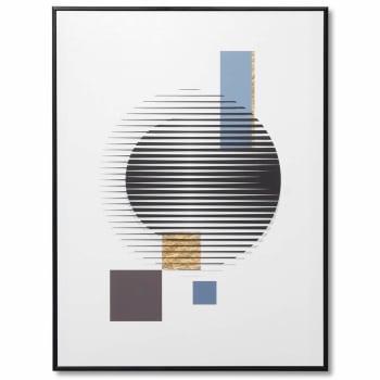 ABSTRACT ROUND3 - Cuadro decorativo 80 x 60 marco negro