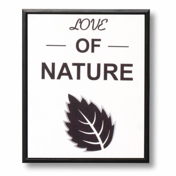 LOVE NATURE - Cuadro decorativo 30 x 25 marco negro