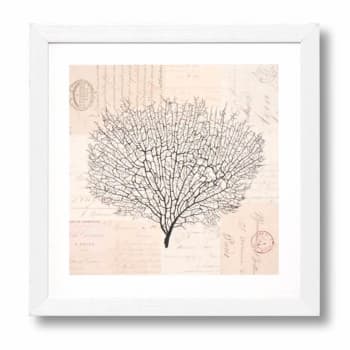 OAK TREE - Cuadro decorativo 30 x 30 marco blanco