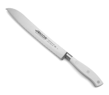 RIVIERA BLANC - Cuchillo panero acero inoxidable forjado nitrum 200 mm mango blanco
