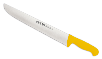 2900 - Cuchillo pescadero acero inoxidable nitrum de 350 mm mango amarillo
