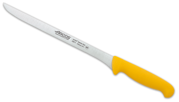 2900 - Cuchillo jamonero acero inoxidable nitrum de 240 mm mango amarillo