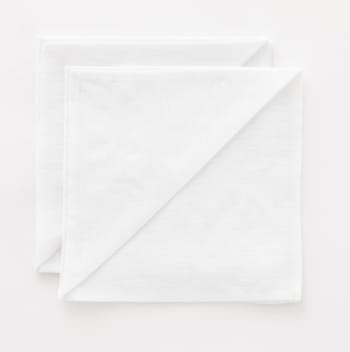 WHITE - Pack 2 servilletas 100% lino  blanco