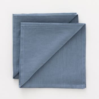 Denim - Pack 2 servilletas 100% lino  azul