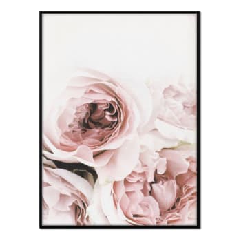 Flores - Affiche avec cadre noir - Four Roses - 30x40