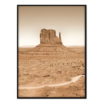Desierto - Affiche avec cadre noir - Monument Valley - 50x70