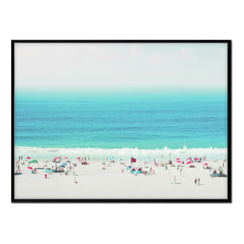 Playa - Affiche avec cadre noir - Jours d'été - 30x40