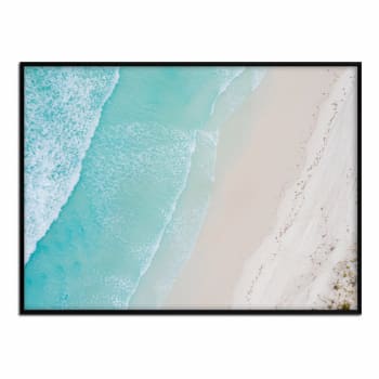 Mar - Affiche avec cadre noir - Mer turquoise - 50x70