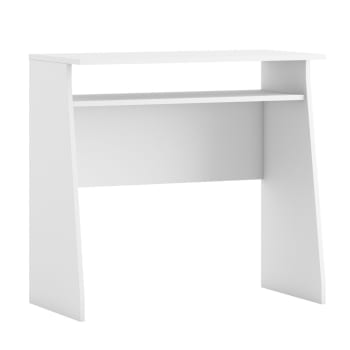 NILSON - Mesa de escritorio 1 estante color blanco, 80 x 40 x 75,5 cm