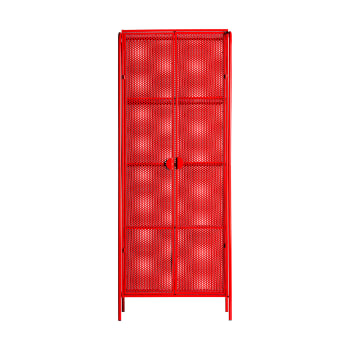 ARVERT - Armadio in ferro rosso 70x49x180 cm