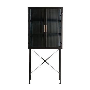 STRAW - Armoire en Fer Noir 70x35x156 cm
