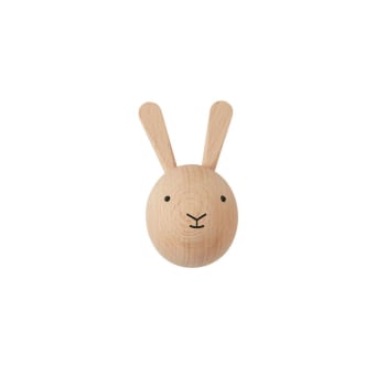 Rabbit - Crochet lapin en bois H8cm
