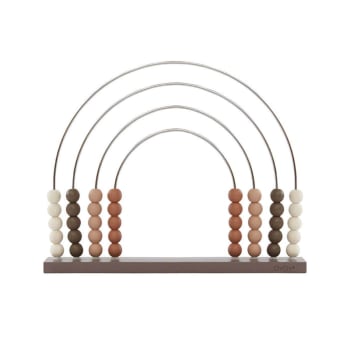 Abacus - Bunter Regenbogen-Würfel aus Holz und Metall H28,5x35,5x7,8cm