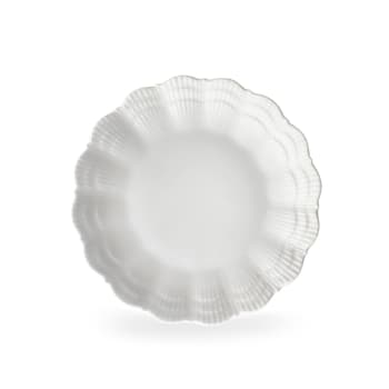 Corail blanc - Assiette à pain en Porcelaine Blanc