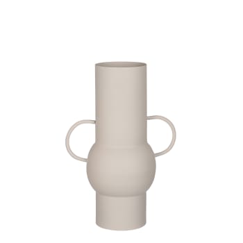 Jari - Vase en métal blanc cassé H34,5