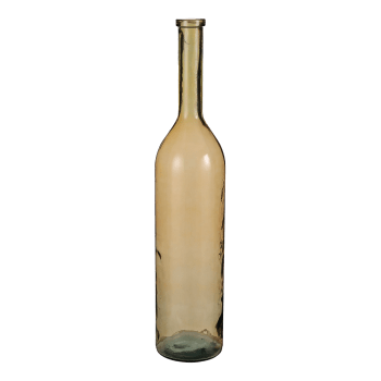 Rioja - Vase bouteille en verre recyclé ocre H100