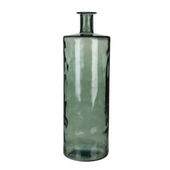 Guan - Vase bouteille en verre recyclé vert H75