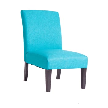 PIVKA - Fauteuil Crapaud en Polyester Turquoise, 55x77x92 cm