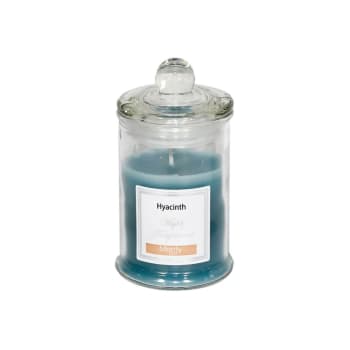 JACINTHE - Bougie parfumée dans pot en verre jacinthe 6x11cm