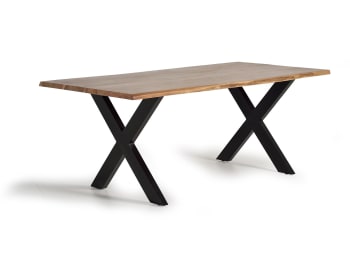 Mobile lavamani in legno massello di acacia e ceramica 40 cm - Bagno