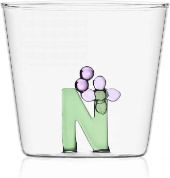 Ichendorf Greenwood Trinkglas "Alphabet" Mit Buchstabe F – Klares Designerglas