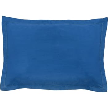 Julia - Taie d'oreiller (x1) satin de coton  50x70 bleu indigo