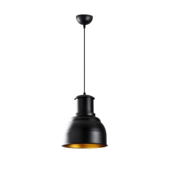 HARVEY - Lámpara de techo negro y dorado de metal