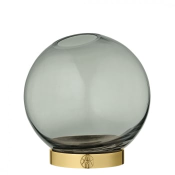 GLOBE - Vase globe verre et laiton mini D10cm